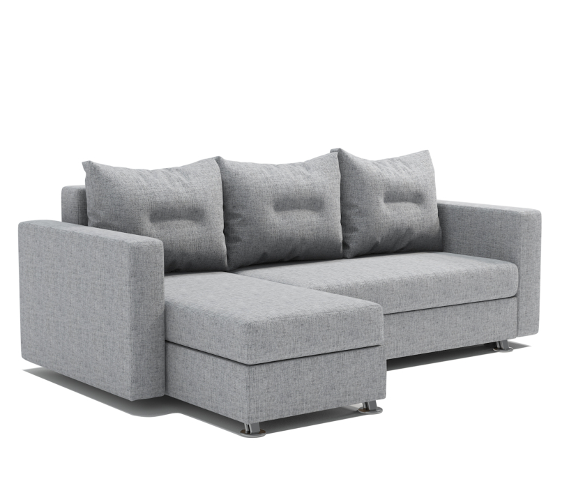 Диваны угловые в гостиную, Угловой диван Ария левый, рогожка