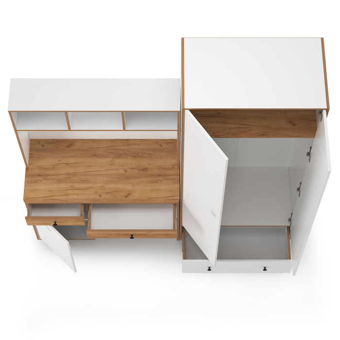 Офисная мебель, Компьютерный стол и шкаф Вуди