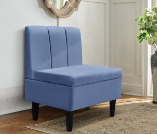 Диван прямой на ножках Лео 66, микровелюр