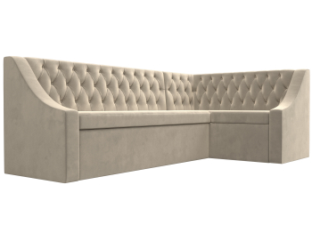 Кухонный угловой диван Мерлин правый угол микровельвет