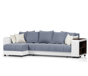 Диван-кровать угловой  Дубай еврокнижка,велюр+экокожа