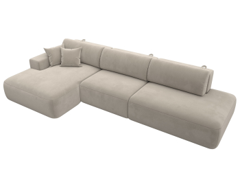 Диван угловой Лига-036 Модерн Лонг левый угол, микровельвет