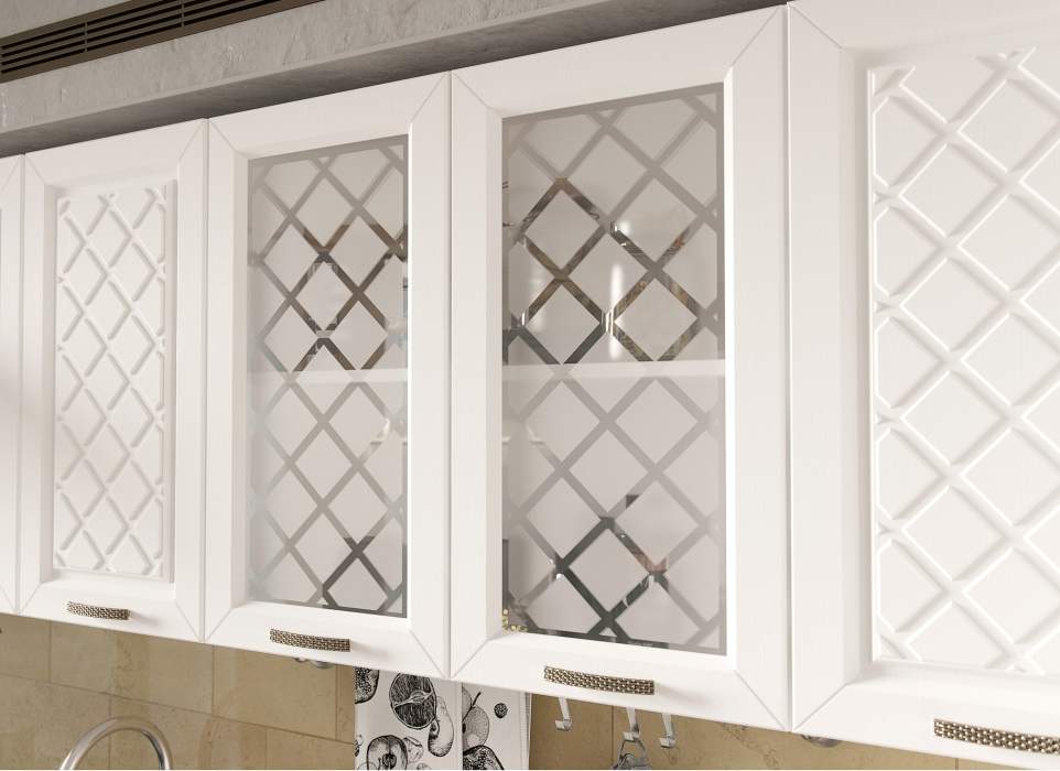 Кухонные гарнитуры, Кухня Агава 2,0 м Акация Белая/Аква МДФ