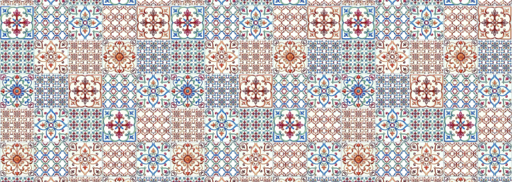 Кухонный фартук Восточная плитка 3000x600x1.5 мм глянец