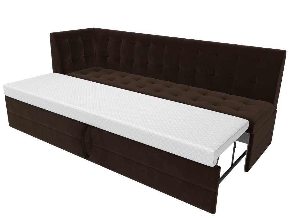 Диваны угловые кухонные, Кухонный диван Бриз с углом слева, микровельвет