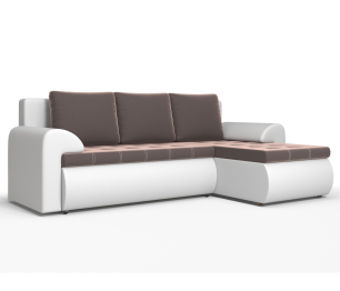 Угловой диван Ванкувер правый, экокожа /велюр