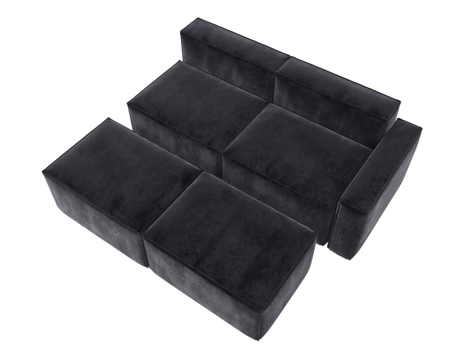 Диваны угловые в гостиную, Диван угловой модульный Лига-063 угол правый, велюр TOWER