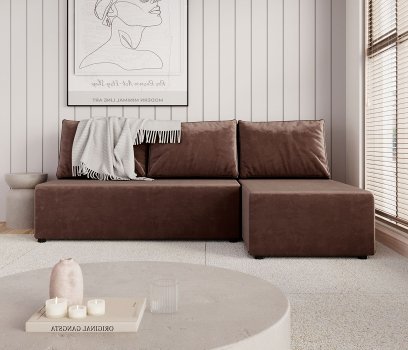 Диваны угловые в гостиную, Угловой диван-кровать Комо