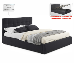 Мягкая кровать Selesta 1400 с матрасом АСТРА с подъемным механизмом