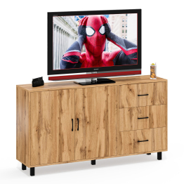 Широкий тумба-комод с ящиками и дверками РВК 123-1604