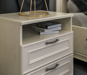 Тумба Гранд / Ливерпуль СБ-3514 Дуб Приморский Белый/МДФ Классика Светлый