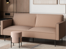 Диваны кровати со спальным местом, Диван прямой STOOL GROUP Кассель велюр рельефный