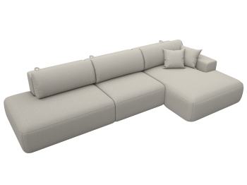 Диван угловой Лига-036 НПБ Модерн Лонг правый угол, рогожка Амур