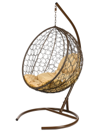 Подвесное кресло из ротанга Kokos Brown