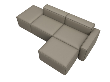 Диван угловой модульный Лига-063 угол правый, экокожа GRIFON