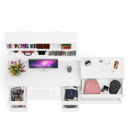 Стол письменный Мори МС-2 с комодом МК800 4 ящика и полкой 1200