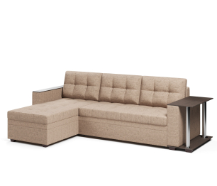 Диван-кровать угловой Атланта со столом дельфин,рогожка