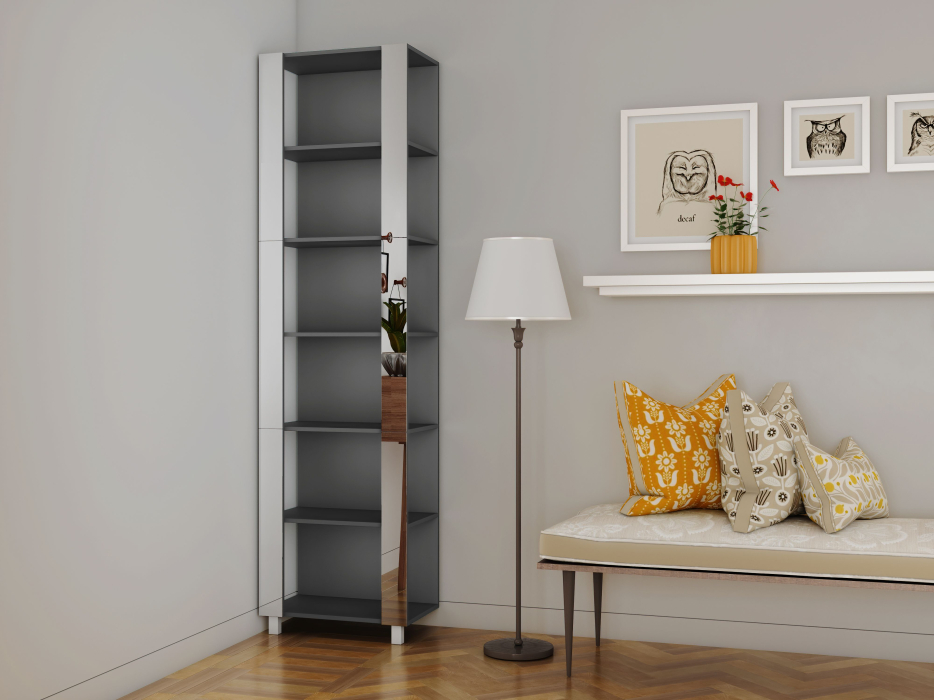 Открытые, Стеллаж модульный Универсальный 35х44х220 Зеркало