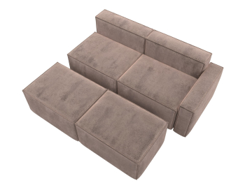 Диван угловой модульный Лига-063 угол правый, велюр TOWER