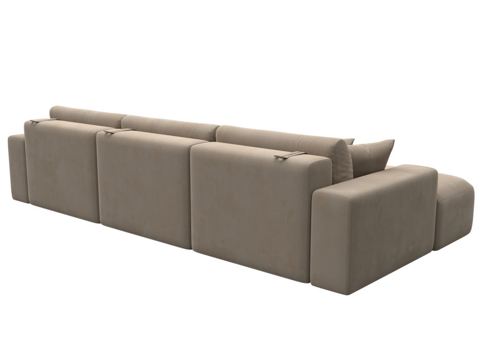 Диваны угловые в гостиную, Диван угловой Лига-036 Классик Лонг левый угол, велюр