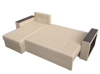 Диван угловой Дубай Лайт, экокожа, левый угол