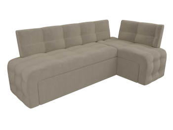 Кухонный угловой диван Люксор правый угол, микровельвет