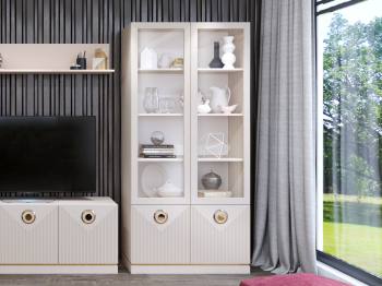 Капри шкаф-витрина двухдверная