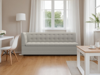 Диван кухонный Бриз с углом слева, рогожка Амур