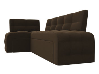 Кухонный угловой диван Люксор левый угол, микровельвет