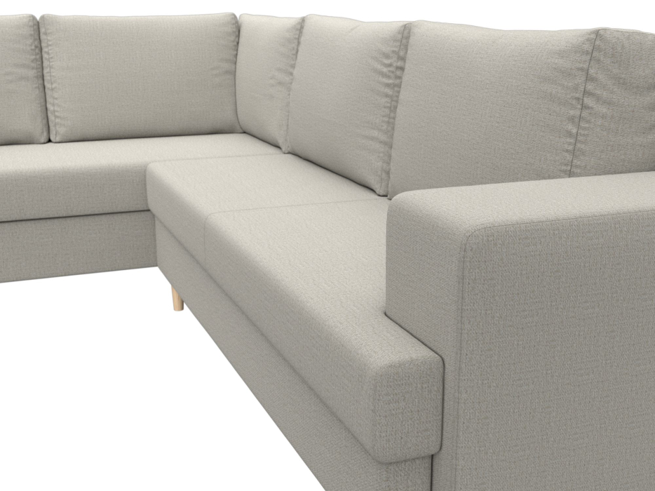 Диваны угловые в гостиную, Диван угловой Сильвана левый угол, рогожка Амур