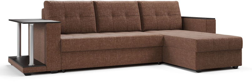 Диван-кровать угловой со столом Атланта Классик 145 , рогожка