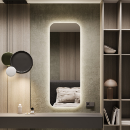 Зеркало с нейтральной подсветкой GENGLASS KUVINO NF LED M, с проводом 49х149 см