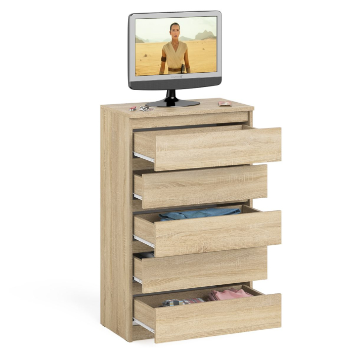 Комоды, Узкий комод пять ящиков Мори МК700.5