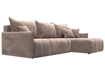 Диван угловой Лига-054 НПБ угол универсальный, велюр TOWER