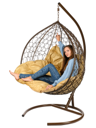 Двойное подвесное кресло Gemini promo brown