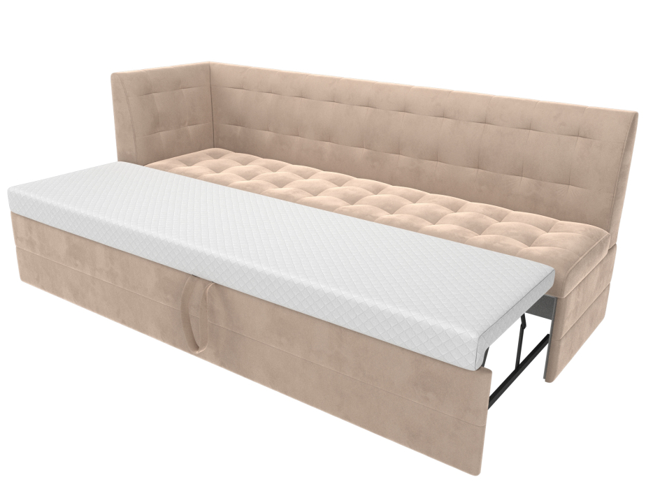 Диваны угловые кухонные, Кухонный диван Бриз с углом слева, велюр