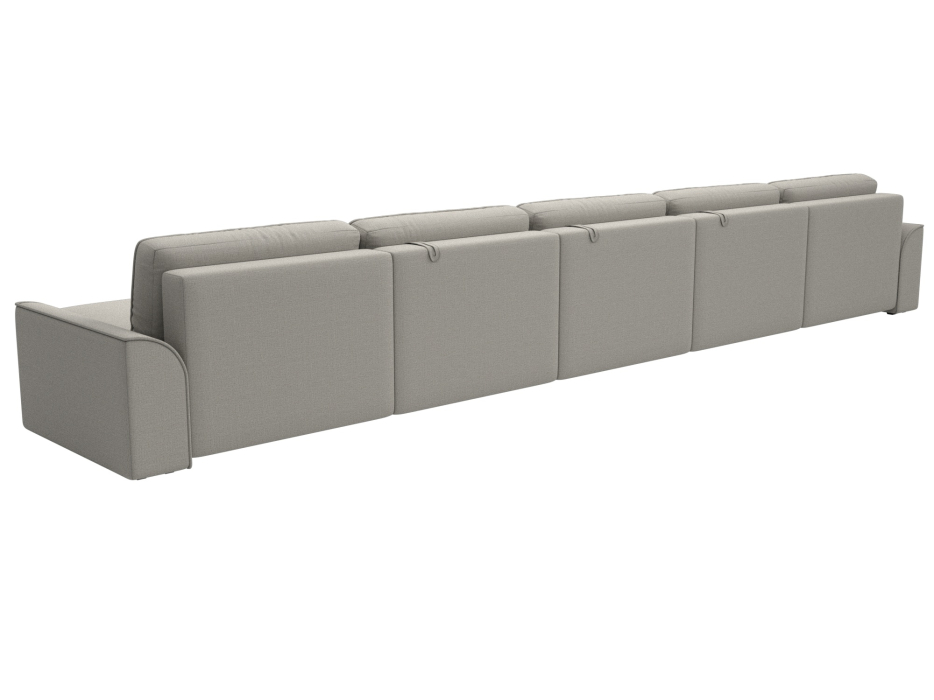 Диваны еврокнижки, Диван П-образный Лига-048 НПБ МегаЛонг, рогожка Амур