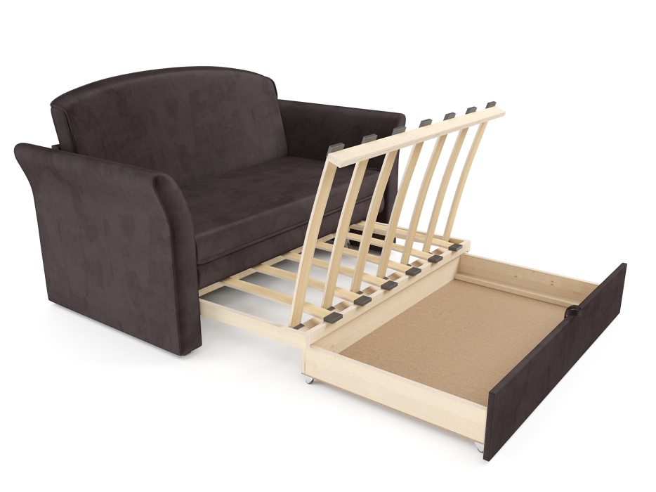 Диваны выкатные, Диван прямой выкатной Малютка №2 (Бархат)