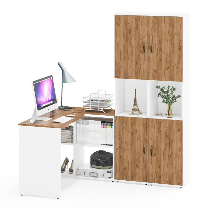 Домашние кабинеты, Лидер-8 письменный стол-трансформер и два пенала Лидер-8.