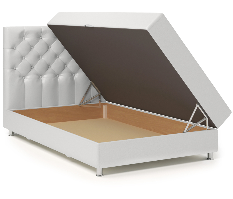 Мягкая кровать, Кровать тахта Шармэль 160 с подъемным механизмом, рогожка / экокожа