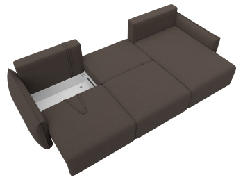 Диван угловой Лига-051 НПБ Лонг угол универсальный, рогожка Амур