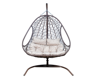 Подвесное кресло Leset Рико, каркас Коричневый, подушка Бежевая