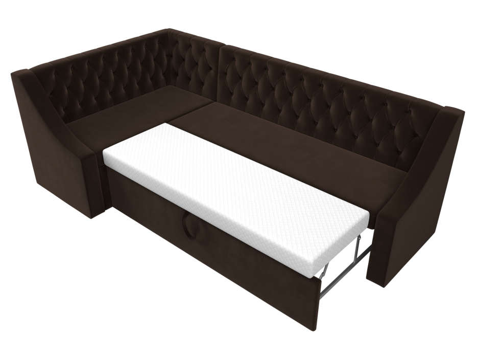 Диваны угловые кухонные, Кухонный угловой диван Мерлин левый угол микровельвет