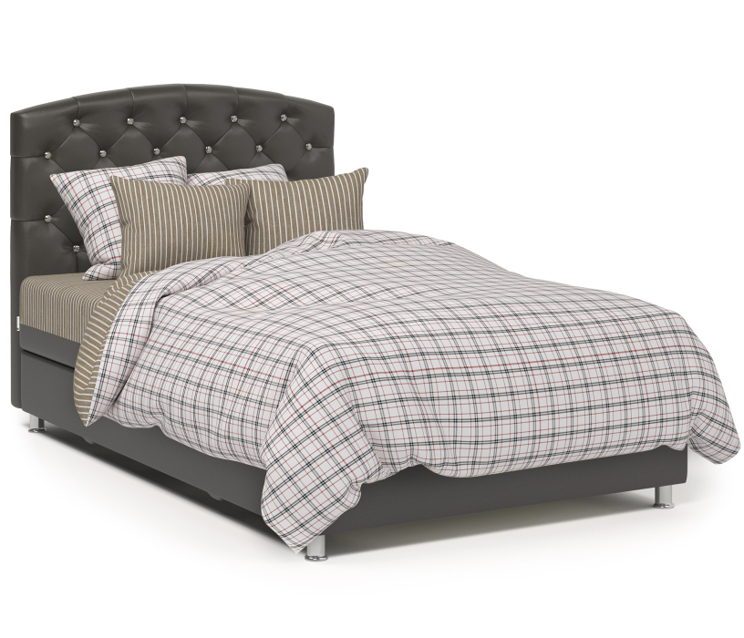 Мягкая кровать, Кровать тахта Премиум Люкс 100 с подъемным механизмом, рогожка / экокожа