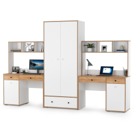 Два компьютерных стола и платяной шкаф Вуди