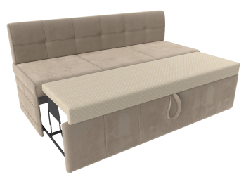 Кухонный прямой диван Лео, велюр