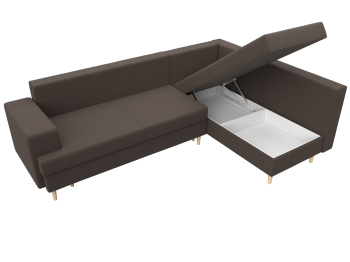 Диван угловой Сильвана правый угол, рогожка Амур