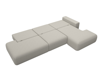 Диван угловой Лига-036 НПБ Модерн Лонг правый угол, рогожка Амур