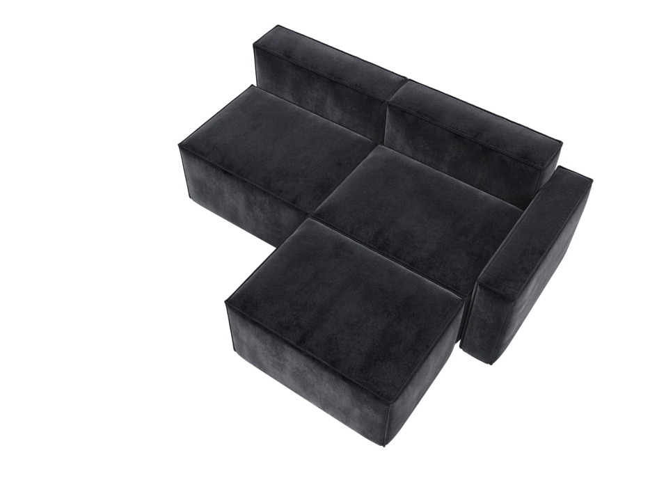 Диваны угловые в гостиную, Диван угловой модульный Лига-063 угол правый, велюр TOWER