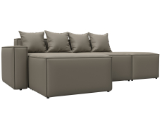 Диваны угловые в гостиную, Диван угловой модульный Лига-063 угол левый, экокожа GRIFON